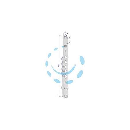FRONTALE P/SERRATURE PORTE BLINDATE IN ACCIAIO INOX INT.28 FR2500 - (FR2500XAI28)