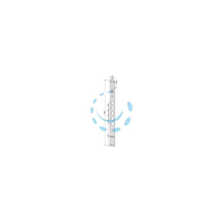 FRONTALE P/SERRATURE PORTE BLINDATE IN ACCIAIO INOX INT.28 FR2500 - (FR2500XAI28)