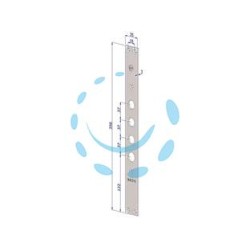 FRONTALE P/SERRATURE PORTE BLINDATE IN ACCIAIO INOX INT.37 FR2500 - (FR2500XAI37)