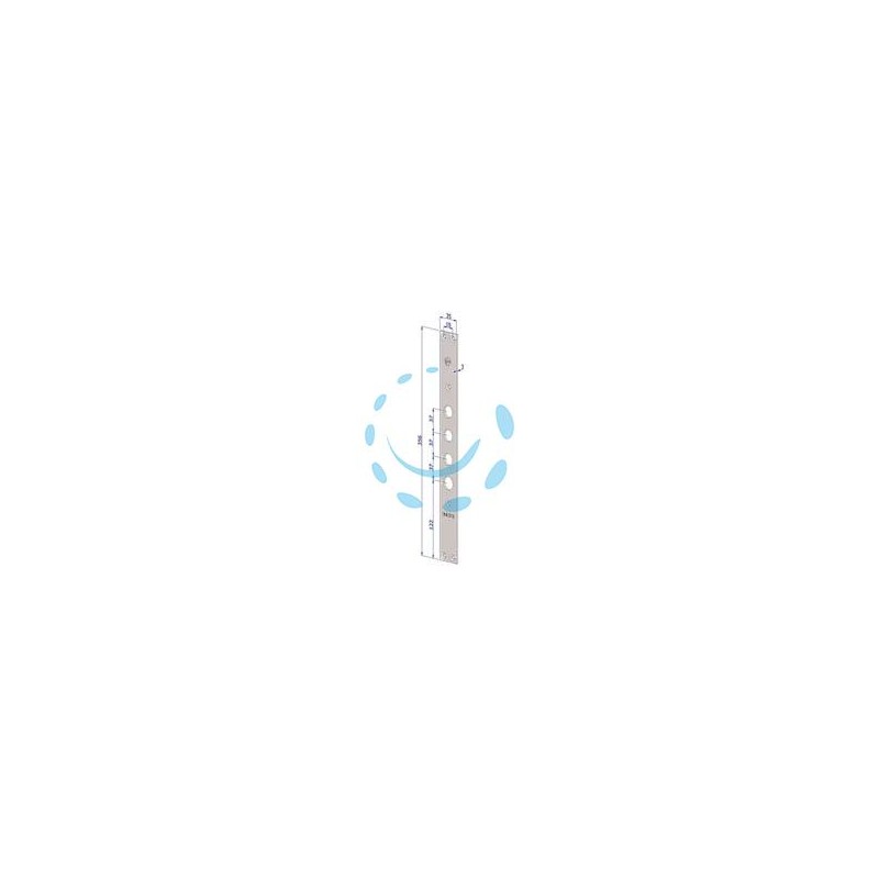 FRONTALE P/SERRATURE PORTE BLINDATE IN ACCIAIO INOX INT.37 FR2500 - (FR2500XAI37)