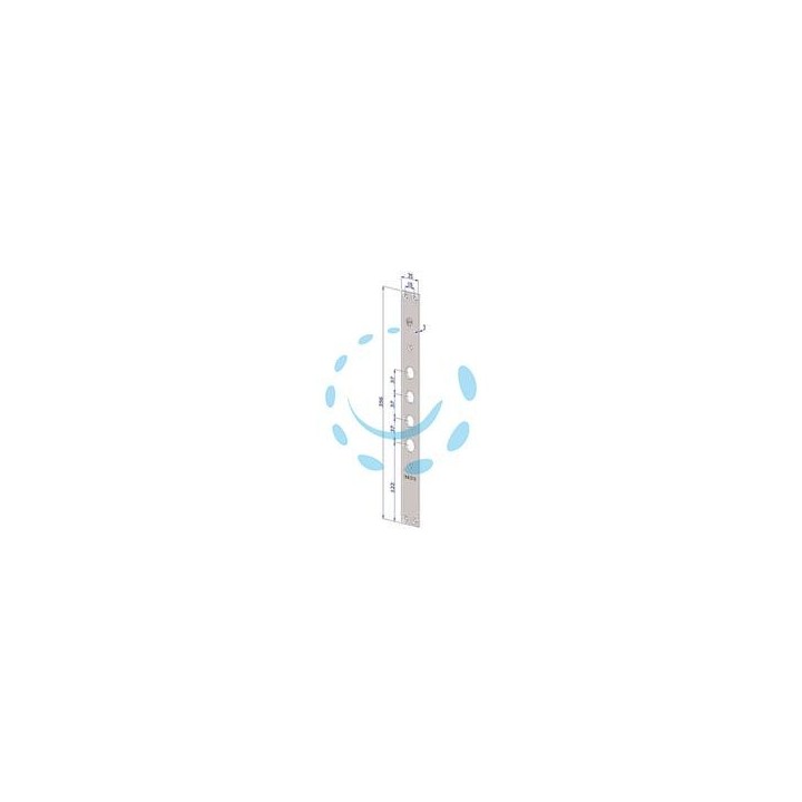 FRONTALE P/SERRATURE PORTE BLINDATE IN ACCIAIO INOX INT.37 FR2500 - (FR2500XAI37)