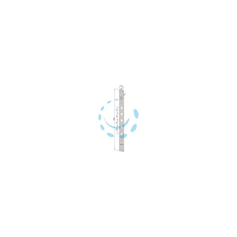 FRONTALE P/SERRATURE PORTE BLINDATE IN ACCIAIO INOX INT.37 FR2530 - (FR2530XAI37)