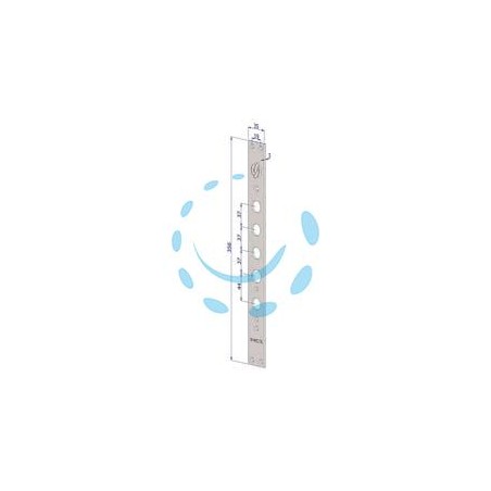 FRONTALE P/SERRATURE PORTE BLINDATE IN ACCIAIO INOX INT.37 FR2530 - (FR2530XAI37)