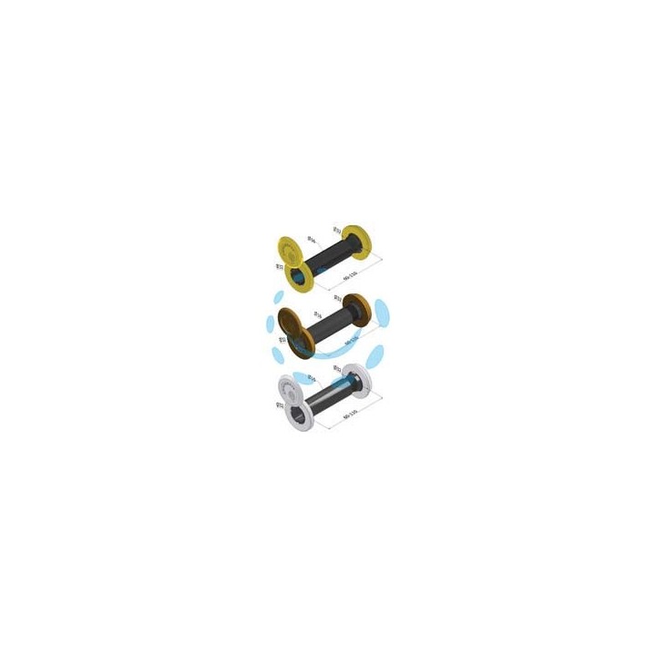 SPIONCINO DIAMANTE TONDO Ø 16 CON GRANDANGOLO 200° - lungh. mm.40/70, ottone lucido (016DXOL40)