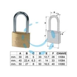  LUCCHETTO ARCO LUNGO "FAI BY VIRO" - mm.30 (art.553.32)