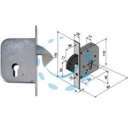 SERRATURA INFILARE PORTE E CANCELLI SCORREVOLI A GANCIO RIENTRANTE 068 - mm.50 (06850000)