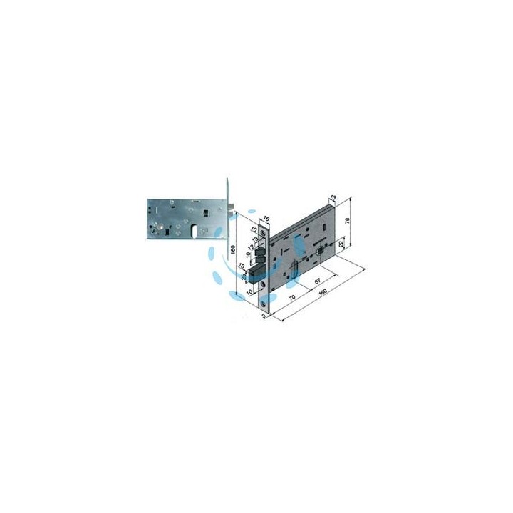 ELETTROSERRATURA DA INFILARE PER FASCE MM.78 H 306 - mm.70 (30670010)