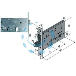 ELETTROSERRATURA DA INFILARE PER FASCE MM.78 H 306 - mm.80 (30680010)
