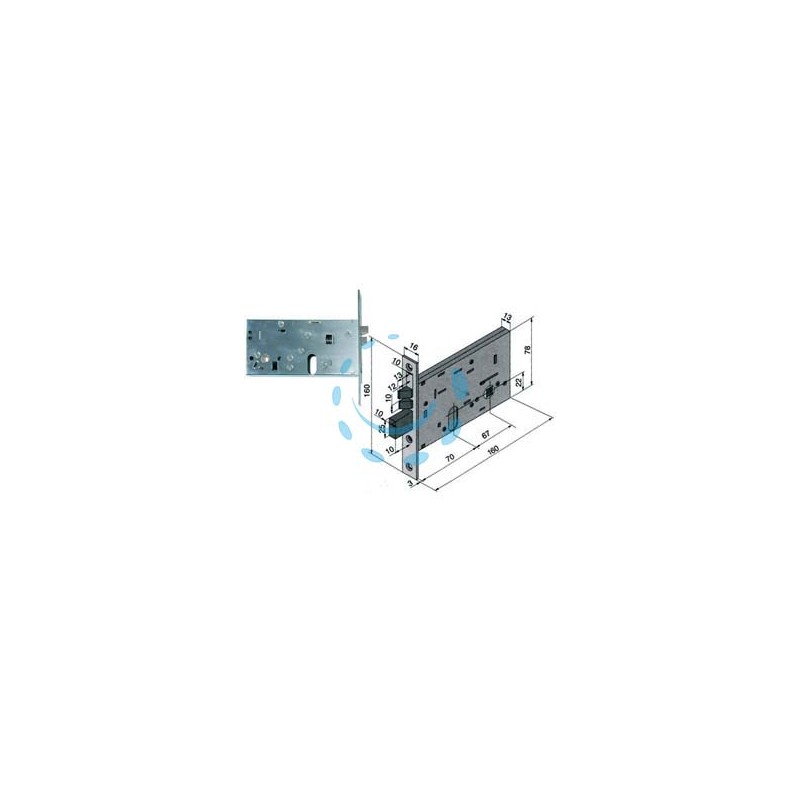 ELETTROSERRATURA DA INFILARE PER FASCE MM.78 H 306 - mm.80 (30680010)