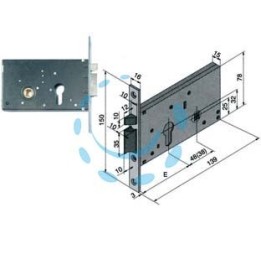 ELETTROSERRATURA DA INFILARE PER FASCE MM.78 H 302 - mm.50 (30250010)