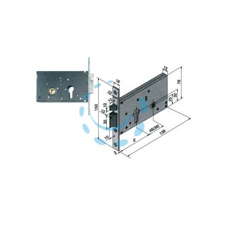 ELETTROSERRATURA DA INFILARE PER FASCE MM.78 H 302 - mm.60 (30260010)