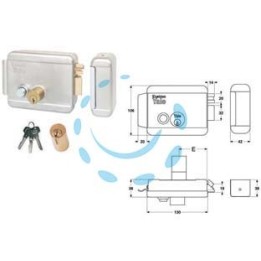 ELETTROSERRATURA DA APPLICARE PER CANCELLI PULSANTE SENZA TETTO 6880 - mm.70 DX zincata (Y6880070105)