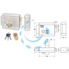 ELETTROSERRATURA DA APPLICARE PER CANCELLI PULSANTE SENZA TETTO 6880 - mm.70 SX zincata (Y6880070205)