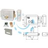 ELETTROSERRATURA DA APPLICARE CANCELLI CON CAT.PULSANTE E TETTO 6888 - mm.70 DX zincata (Y6888070105)