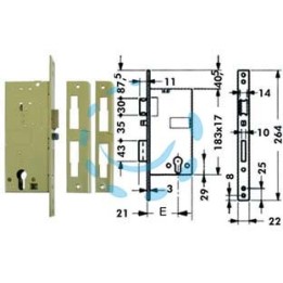 ELETTROSERRATURA DA INFILARE A CILINDRO 5810 - mm.60 (Y5810060)