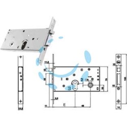 ELETTROSERRATURA INFILARE PER FASCE SOLO SCROCCO MM.78 H 85000 - mm.58 (Y8500058080)