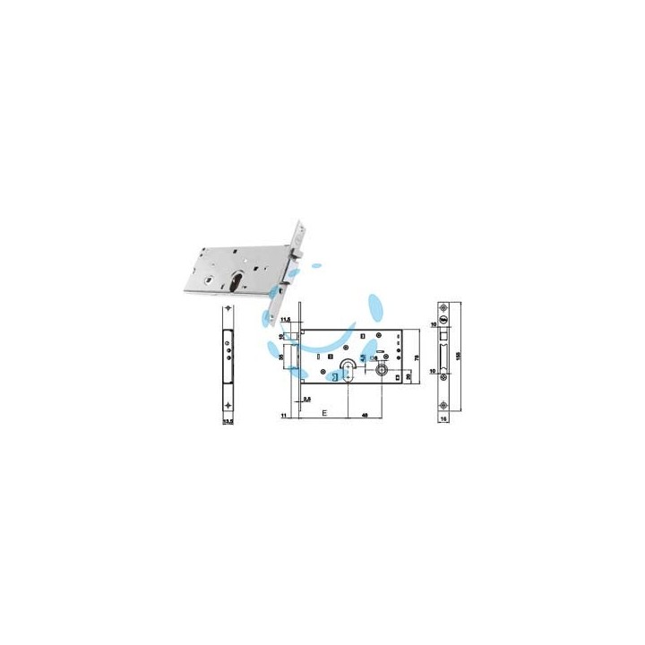 ELETTROSERRATURA INFILARE PER FASCE SOLO SCROCCO MM.78 H 85000 - mm.58 (Y8500058080)