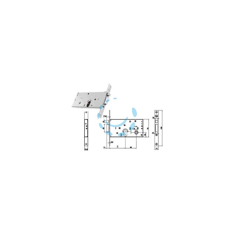 ELETTROSERRATURA INFILARE PER FASCE SOLO SCROCCO MM.78 H 85000 - mm.70 (Y8500070080)