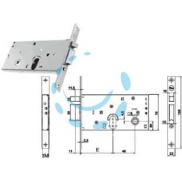 ELETTROSERRATURA INFILARE PER FASCE SOLO SCROCCO MM.78 H 85500 - mm.58 (Y8550058080)