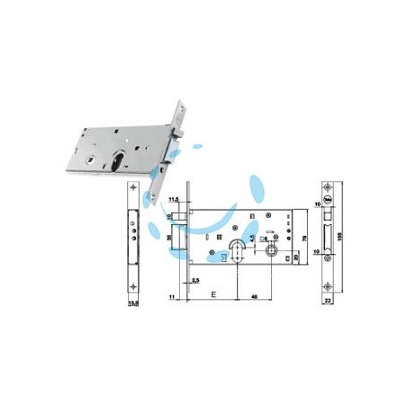 ELETTROSERRATURA INFILARE PER FASCE SOLO SCROCCO MM.78 H 85500 - mm.70 (Y8550070080)