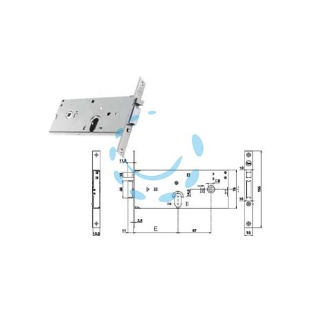 ELETTROSERRATURA INFILARE PER FASCE SOLO SCROCCO MM.78 H 85002 - mm.70 (Y8500270080)