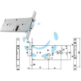 ELETTROSERRATURA INFILARE PER FASCE SOLO SCROCCO MM.78 H 85002 - mm.80 (Y8500280080)