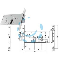 ELETTROSERRATURA DA INFILARE PER FASCE CATEN. E SCR. MM.78 H 85700 - mm.70, 2 mandate (Y8570070080) 