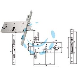 ELETTROSERRATURA TRIPLICE INFILARE P/FASCE CAT+SCR.MM.78H 94900 - mm.90 (Y9490090080)