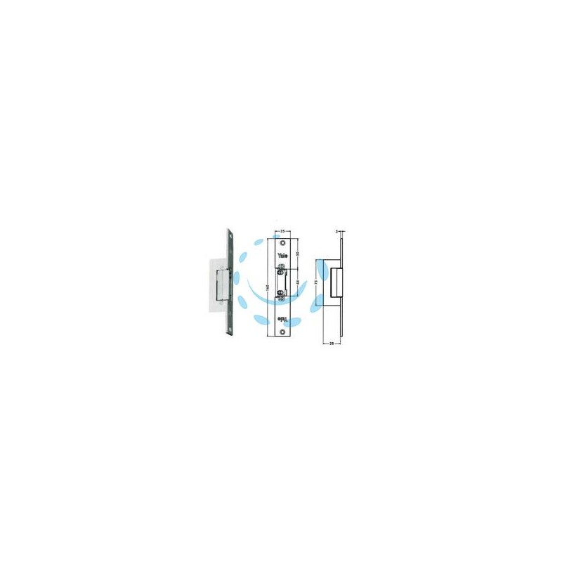INCONTRO ELETTRICO SIMMETRICO REVERSIBILE CON FERMO 67F0 - cm.16 acciaio finitura grigio (Y67F0504)