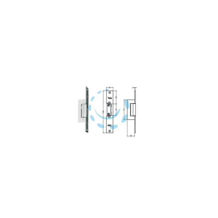 INCONTRO ELETTRICO SIMMETRICO REVERSIBILE CON FERMO 67F0 - cm.16 acciaio finitura grigio (Y67F0504)