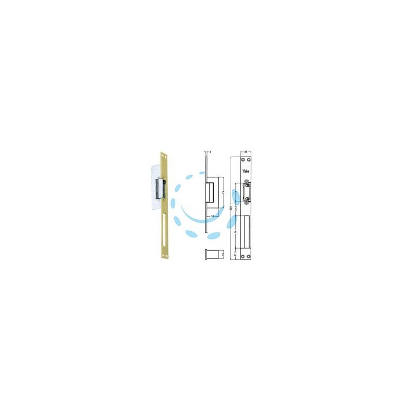 INCONTRO ELETTRICO 67F0 - cm.25 acciaio finitura oro (Y67F0508)