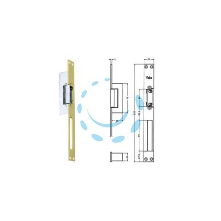 INCONTRO ELETTRICO 67F0 - cm.25 acciaio finitura oro (Y67F0508)