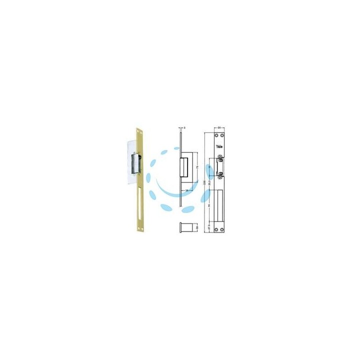 INCONTRO ELETTRICO 67F0 - cm.25 acciaio finitura oro (Y67F0508)