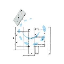 SERRATURA TRIPLICE APPLICARE MULTIFUNZ. CIL. EU. + D/M BLINDATE 133Y9 - mm.80 SX (Y133Y965280)