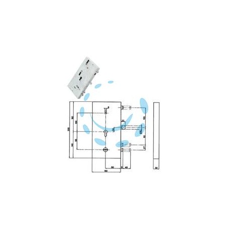 SERRATURA TRIPLICE APPLICARE MULTIFUNZ. CIL. EU. + D/M BLINDATE 133Y9 - mm.80 SX (Y133Y965280)
