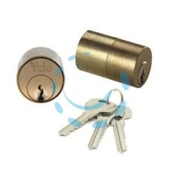 DOPPIO CILINDRO ESTERNO FISSO DA APPLICARE IN OTTONE 2252 - ø mm.25x20/ø mm.25x52 per serrature 680/688