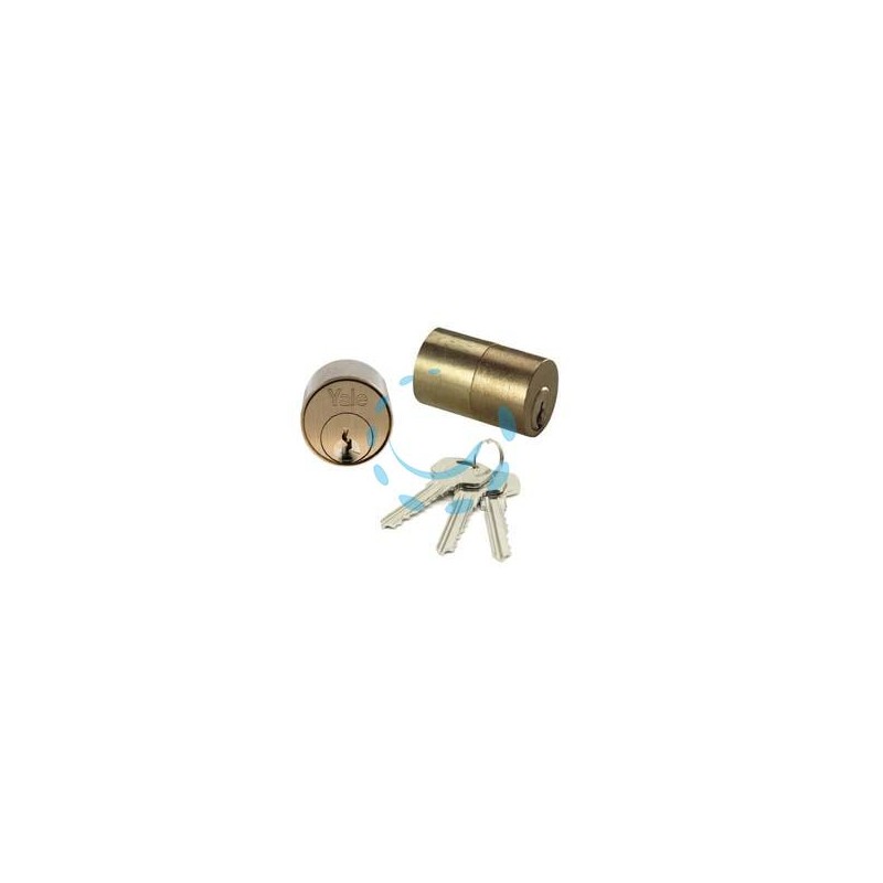 DOPPIO CILINDRO ESTERNO FISSO DA APPLICARE IN OTTONE 2252 - ø mm.25x20/ø mm.25x52 per serrature 680/688