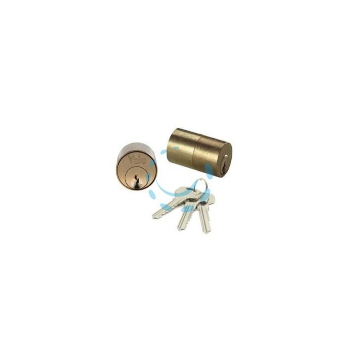 DOPPIO CILINDRO ESTERNO FISSO DA APPLICARE IN OTTONE 2252 - ø mm.25x20/ø mm.25x52 per serrature 680/688