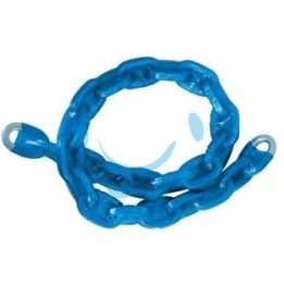 CATENA ANTIFURTO CEMENTATA MAGLIA QUADRA RIVESTITA IN PLASTICA - mm.8x8 cm.120
