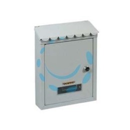 CASSETTA POSTALE MEDIA CON TETTO E CHIAVE A CILINDRO BIANCA - cm.21x7x30h. - colore bianco