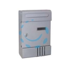 CASSETTA POSTALE IN METALLO PER ESTERNI ARGENTO - cm.20,5x6,5x29h. - argento