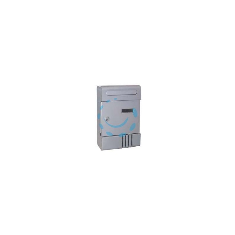 CASSETTA POSTALE IN METALLO PER ESTERNI ARGENTO - cm.20,5x6,5x29h. - argento