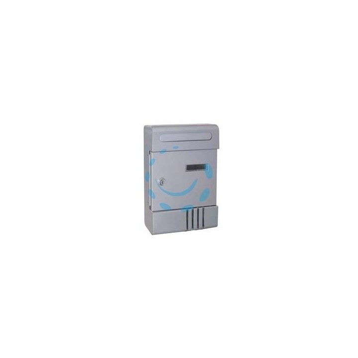 CASSETTA POSTALE IN METALLO PER ESTERNI ARGENTO - cm.20,5x6,5x29h. - argento
