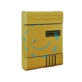 CASSETTA POSTALE IN METALLO PER ESTERNI BRONZATA - cm.20,5x6,5x29h. - bronzato