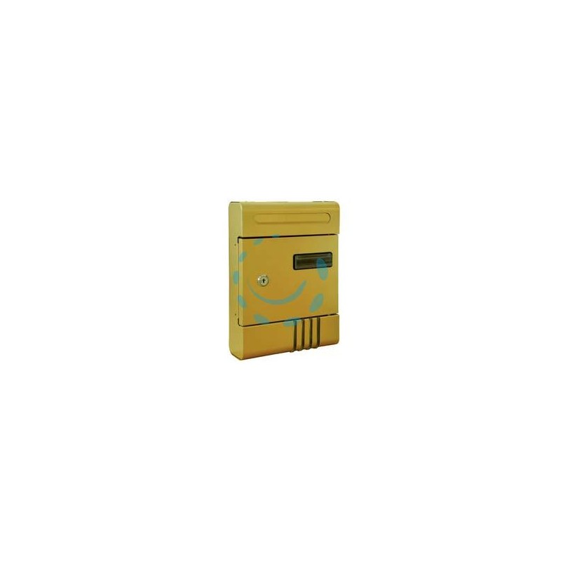 CASSETTA POSTALE IN METALLO PER ESTERNI BRONZATA - cm.20,5x6,5x29h. - bronzato