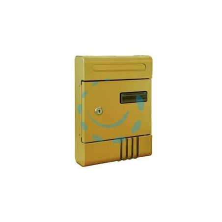 CASSETTA POSTALE IN METALLO PER ESTERNI BRONZATA - cm.20,5x6,5x29h. - bronzato
