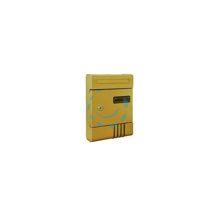 CASSETTA POSTALE IN METALLO PER ESTERNI BRONZATA - cm.20,5x6,5x29h. - bronzato