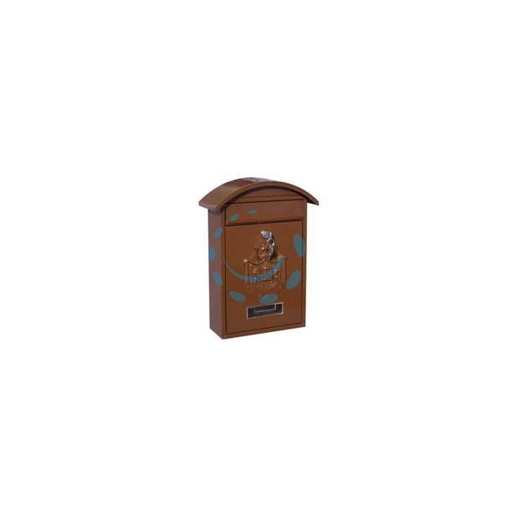 CASSETTA POSTALE CON TETTO E CHIAVE A CILINDRO PER ESTERNI MARRONE - cm.21x6x31h. - colore marrone