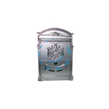 CASSETTA POSTALE IN ALLUMINIO PER ESTERNI "RESIDENCE" GRIGIA - cm.25x9x41h. colore grigio