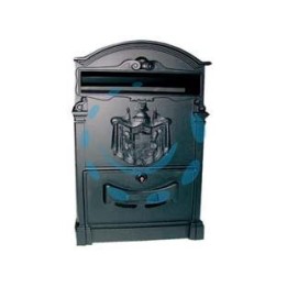 CASSETTA POSTALE IN ALLUMINIO PER ESTERNI "RESIDENCE" NERA - cm.25x9x41h. colore nero